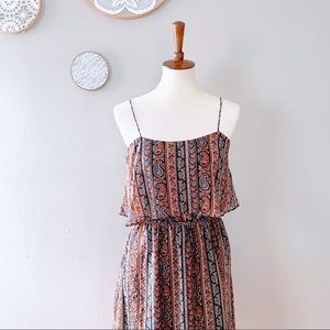 MNG | Sleeveless, Paisley-patterned, Mini-dress.